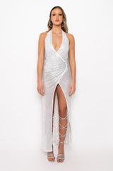 STUNNA RHINESTONE MAXI DRESS