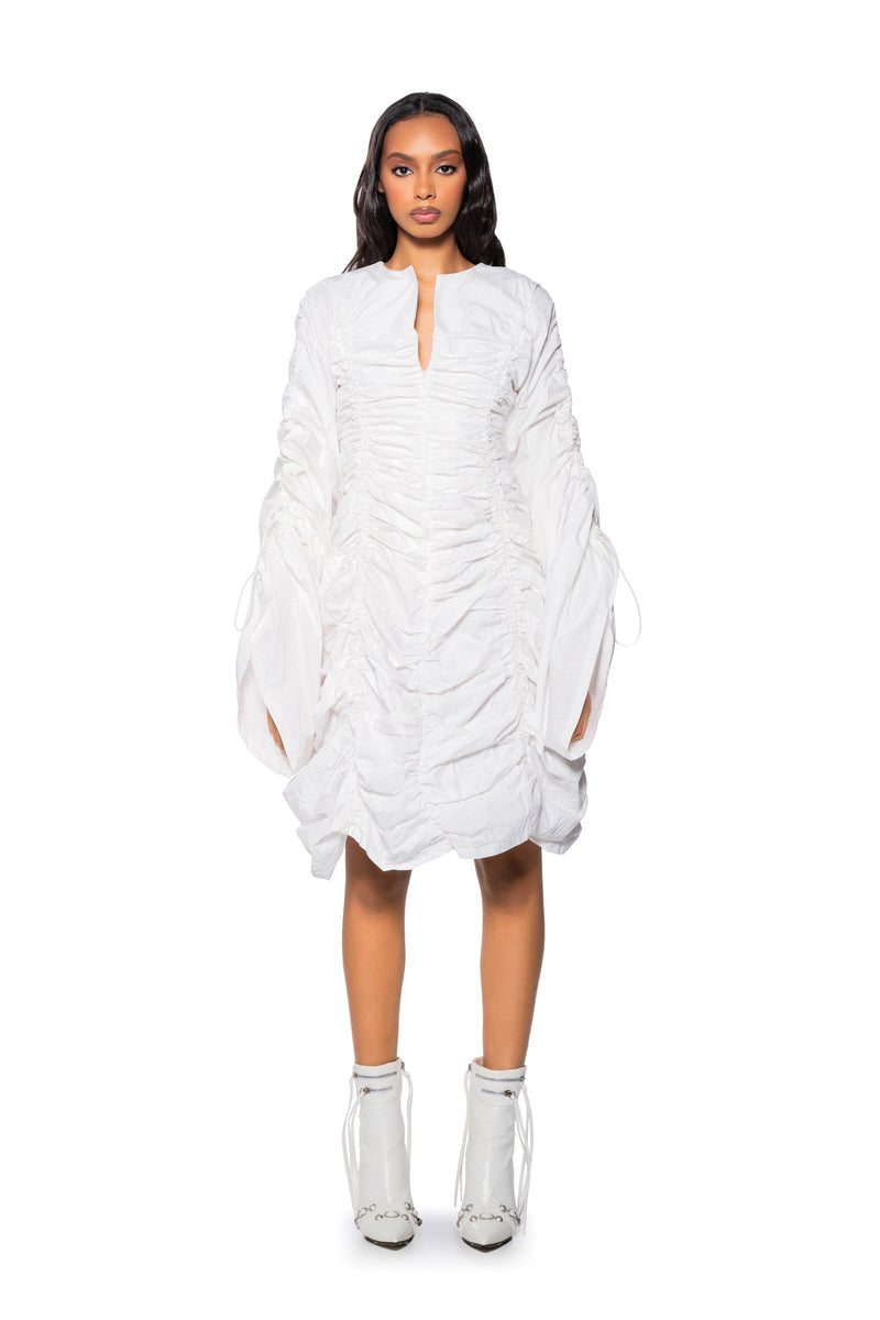 STUNTING ON YOU RUCHED MINI DRESS