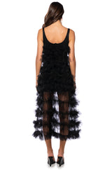 SUGAR PLUM DREAMS RUFFLE MAXI DRESS