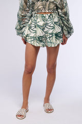SUMMER LOVIN LEAF PRINT SHORT
