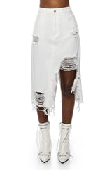 SUMMERTIME MIDI DENIM SKIRT