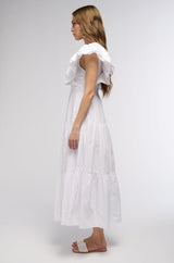 SUNDAY MARKET POPLIN CAP SLEEVE MAXI DRESS