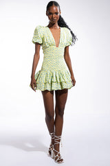 SUNGODDESS FLORAL PRINT DRESS