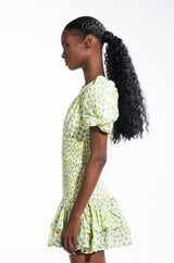 SUNGODDESS FLORAL PRINT DRESS