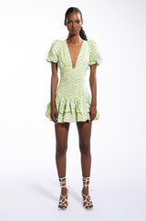 SUNGODDESS FLORAL PRINT DRESS