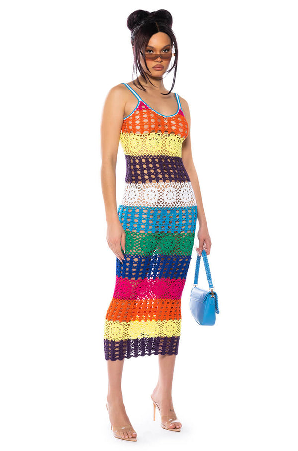 SUNKISSED GODDESS LOW BACK KNIT MAXI DRESS