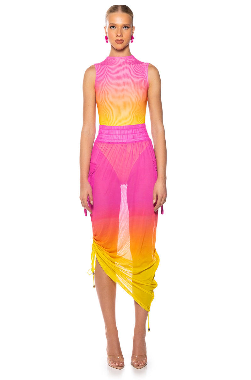 SUNRISE OMBRE MESH BODYSUIT