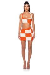 SUNSET STROLL CROCHET MINI DRESS