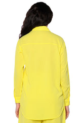 SUNSHINE BABY PLEATED BUTTON DOWN BLOUSE