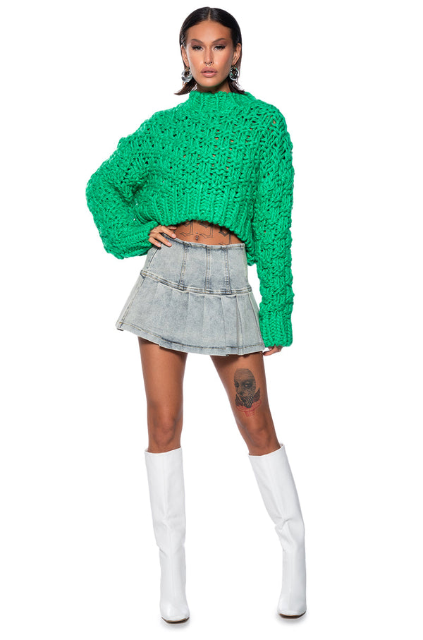 SUPER SHY CHUNKY KNIT DOLMAN SLEEVE SWEATER