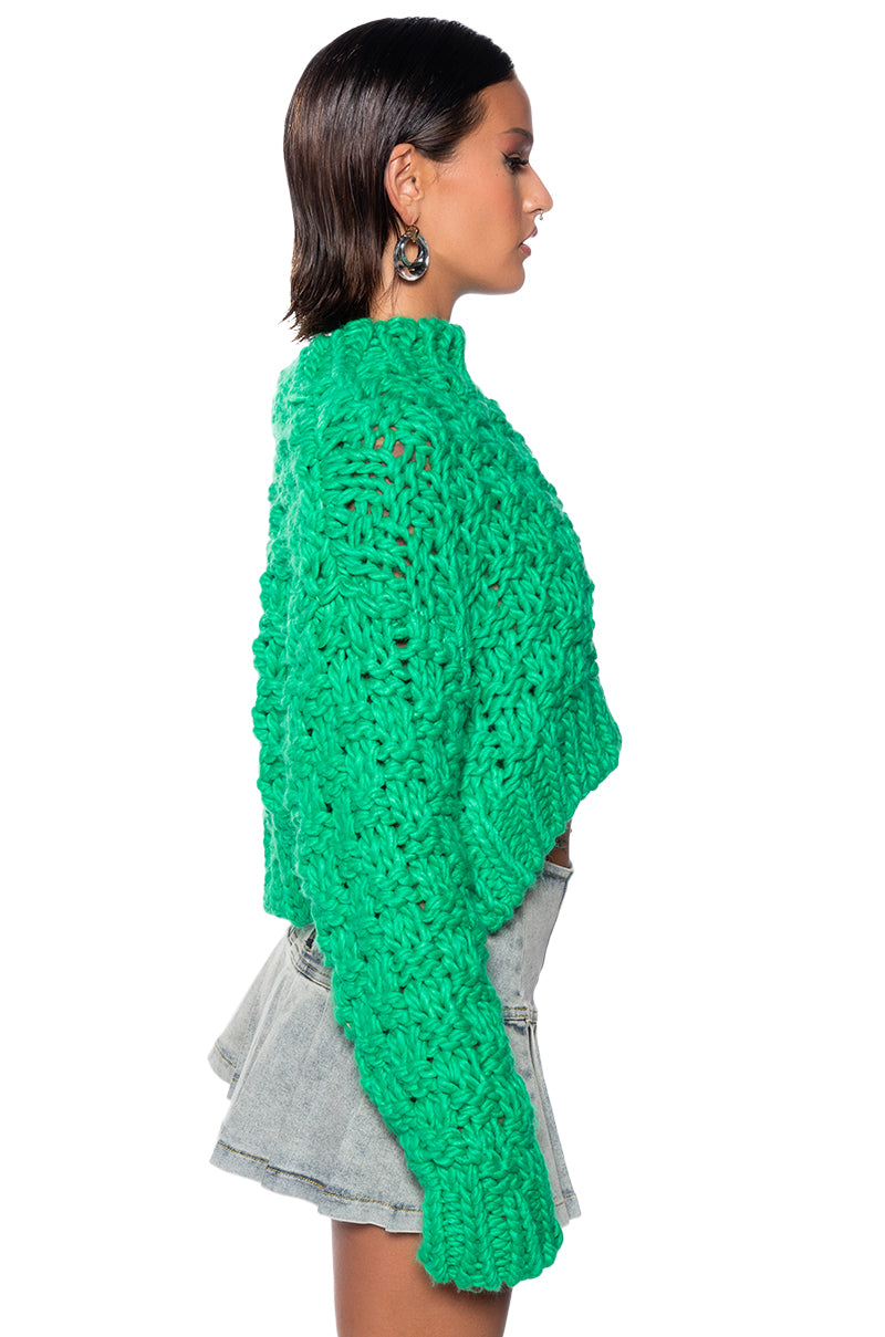 SUPER SHY CHUNKY KNIT DOLMAN SLEEVE SWEATER
