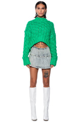 SUPER SHY CHUNKY KNIT DOLMAN SLEEVE SWEATER