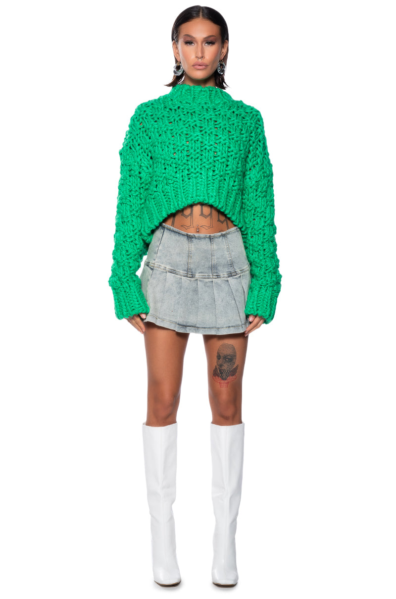 SUPER SHY CHUNKY KNIT DOLMAN SLEEVE SWEATER