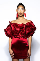 SWEET AND SAUCY VOLUMIZED MINI DRESS