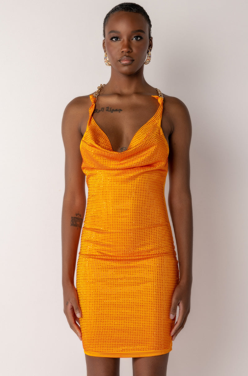SWEET HALTER TOP RHINESTONE MINI DRESS