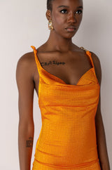 SWEET HALTER TOP RHINESTONE MINI DRESS
