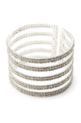 SWEET LOVE SILVER RHINESTONE CUFF