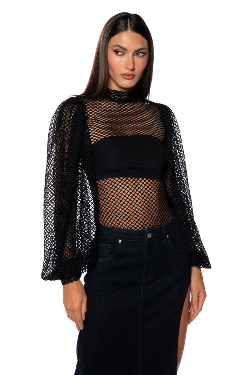 SWEET NOTHINGS NETTED BLOUSE