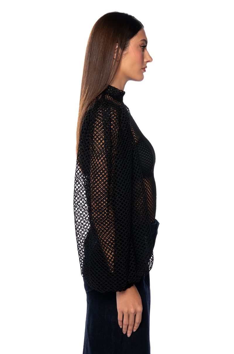 SWEET NOTHINGS NETTED BLOUSE
