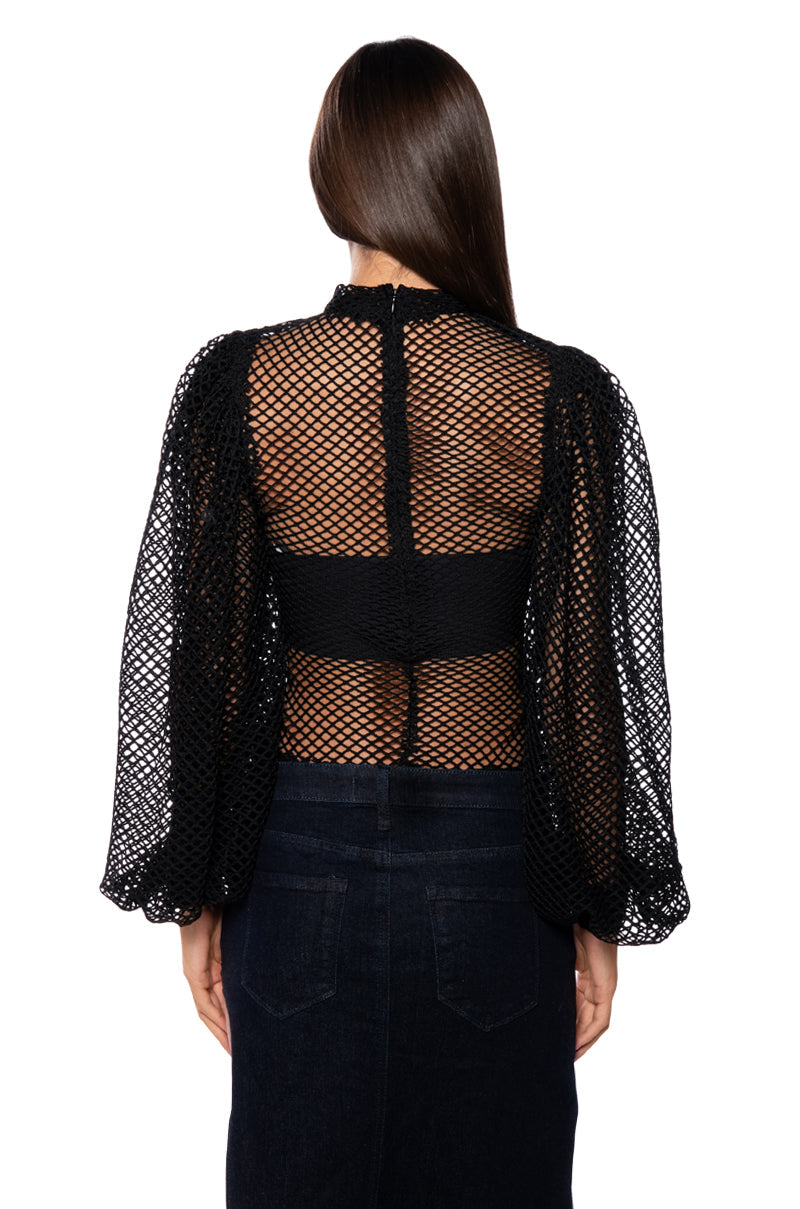SWEET NOTHINGS NETTED BLOUSE