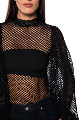 SWEET NOTHINGS NETTED BLOUSE