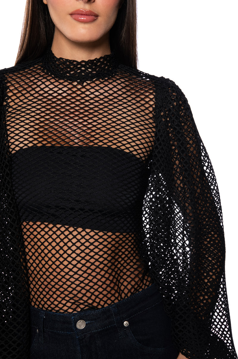 SWEET NOTHINGS NETTED BLOUSE