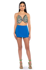 SWEET THANG EMBELLISHED CROP TOP