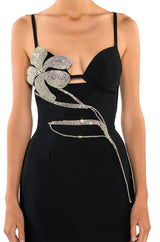 SWEETIE FLOWER DETAIL MINI DRESS
