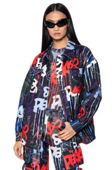 GRAFFITI SCUBA BUTTON DOWN