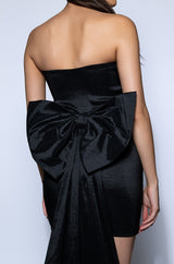 LILAH STATEMENT BOW MINI DRESS