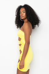 TAKE IT OR LEAVE IT MINI DRESS WITH CUT OUTS