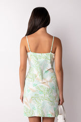 TAKE ME BACK COWL NECK MINI DRESS