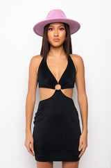 TAKE ME ON VACAY HALTER TOP MINI DRESS
