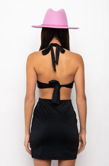 TAKE ME ON VACAY HALTER TOP MINI DRESS