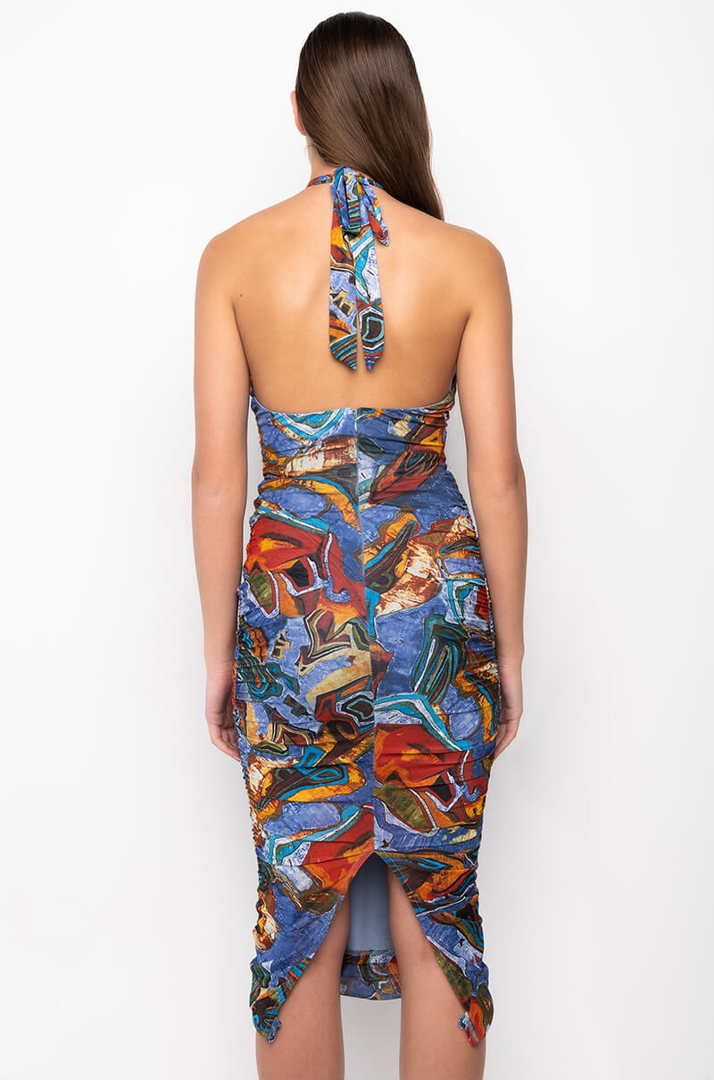 TAKE ME THERE WRAP TOP MIDI DRESS