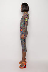 TAKE YOU THERE MIDI MESH DRESS