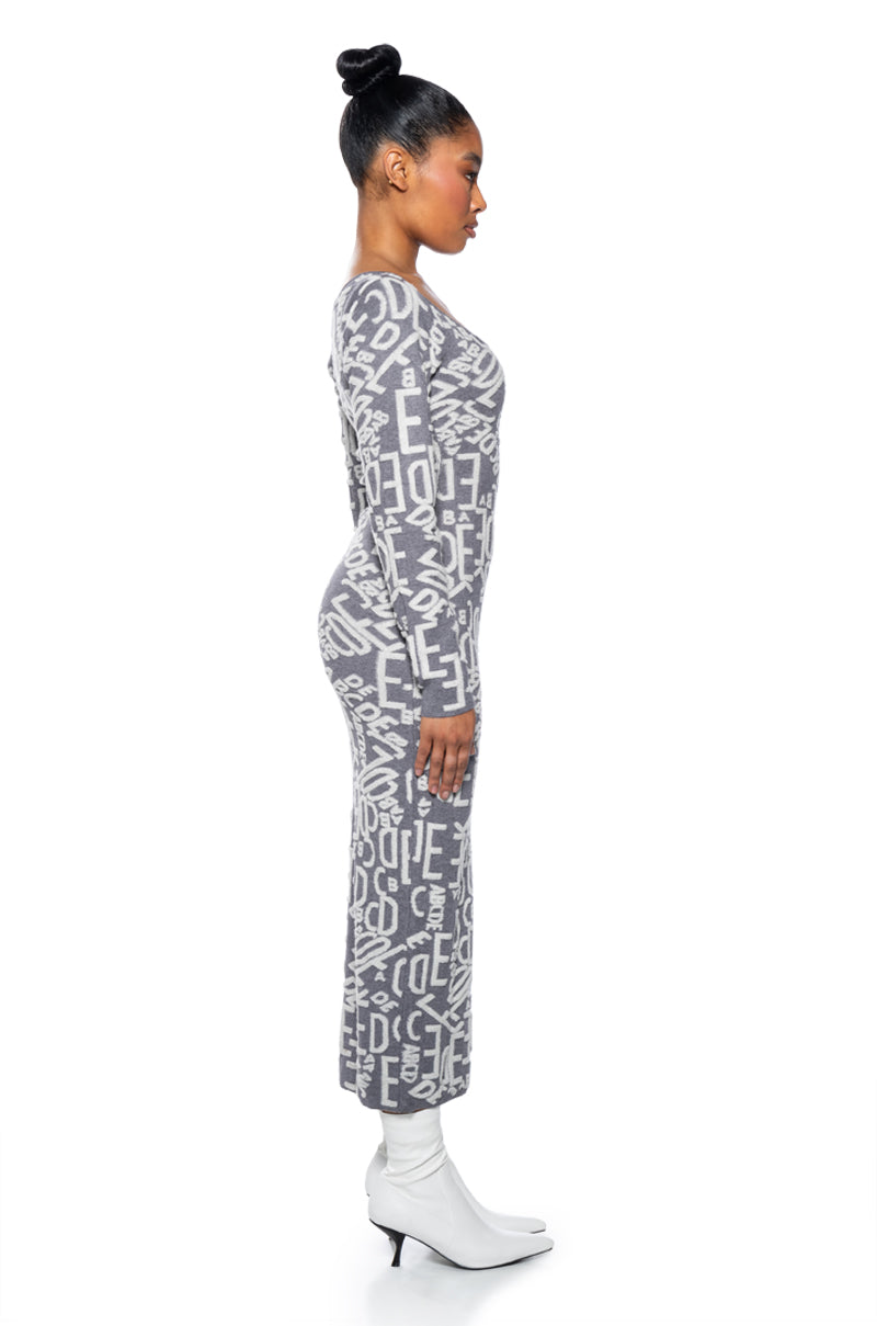 TALK ABOUT IT KNIT MIDI DRESS
