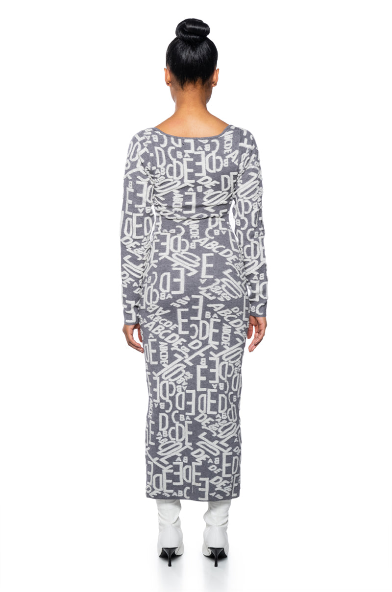 TALK ABOUT IT KNIT MIDI DRESS