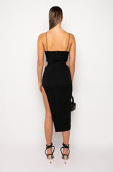 TALK TO ME NICE CUT OUT MIDI DRESS