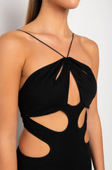 TALK TO ME NICE CUT OUT MIDI DRESS