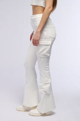 TALON POCKET DETAIL FLARE TROUSER