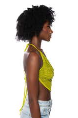 TAMERA RHINESTONE MESH TOP