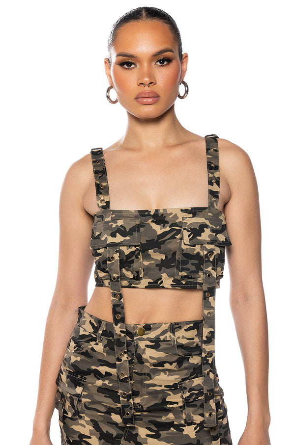 TAYLOR CAMO BRALETTE