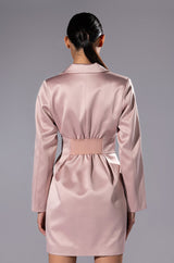 TEA TIME CORSET MINI DRESS IN MAUVE