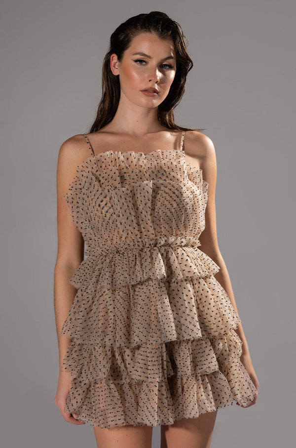 TEA TIME LAYERED MINI DRESS