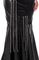 FRONT ROW EMBELLISHED MAXI SKIRT