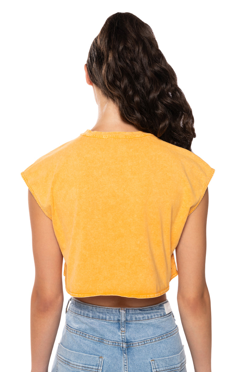 THE BODY SLEEVELESS GRAPHIC T SHIRT