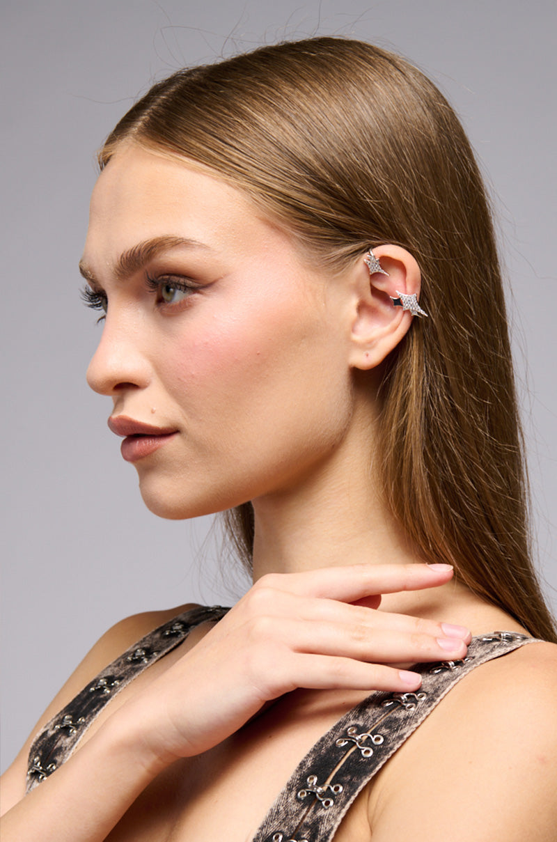 THE BRIGHTEST STAR EAR CUFF IN SILVER