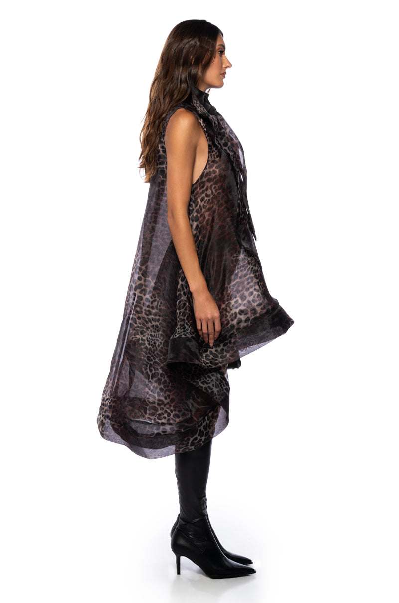 THE CATS MEOW PRINTED BOW MINI DRESS