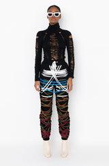 THE CUTOUTS RIB TURTLENECK TOP